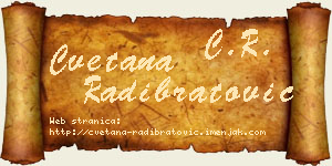 Cvetana Radibratović vizit kartica